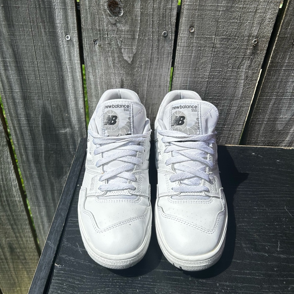 Women’s New Balance 550 White and Gray Sneakers